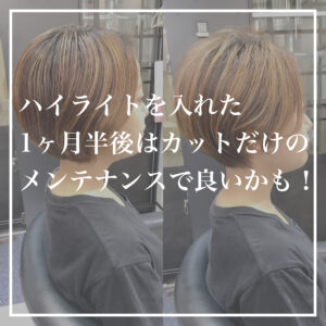 出産前に結べる長さでバッサリとハイライトボブに 阿佐ヶ谷でショートヘアに特化した美容師 石井さんのショートヘアページ